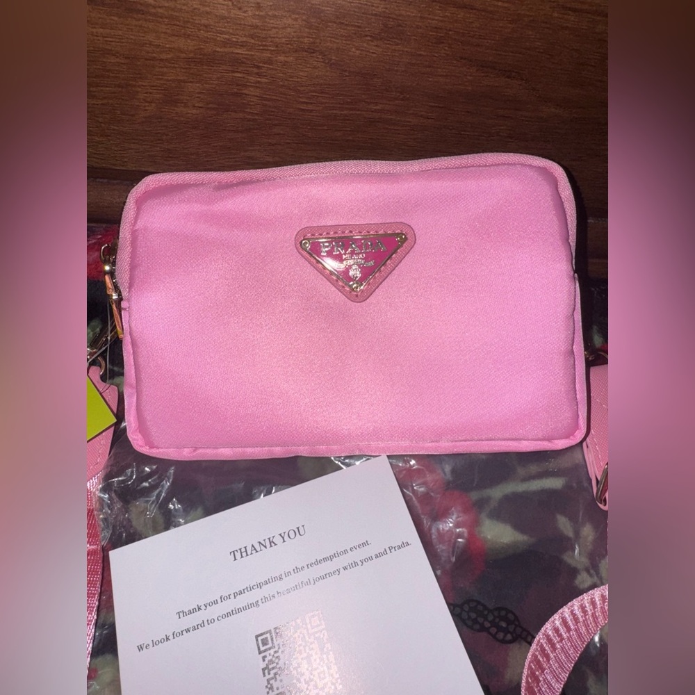 Prada Hot Pink Nylon Sling Bag NWT - Picture 2 of 5